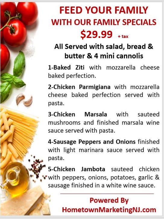 pizzaville family specials