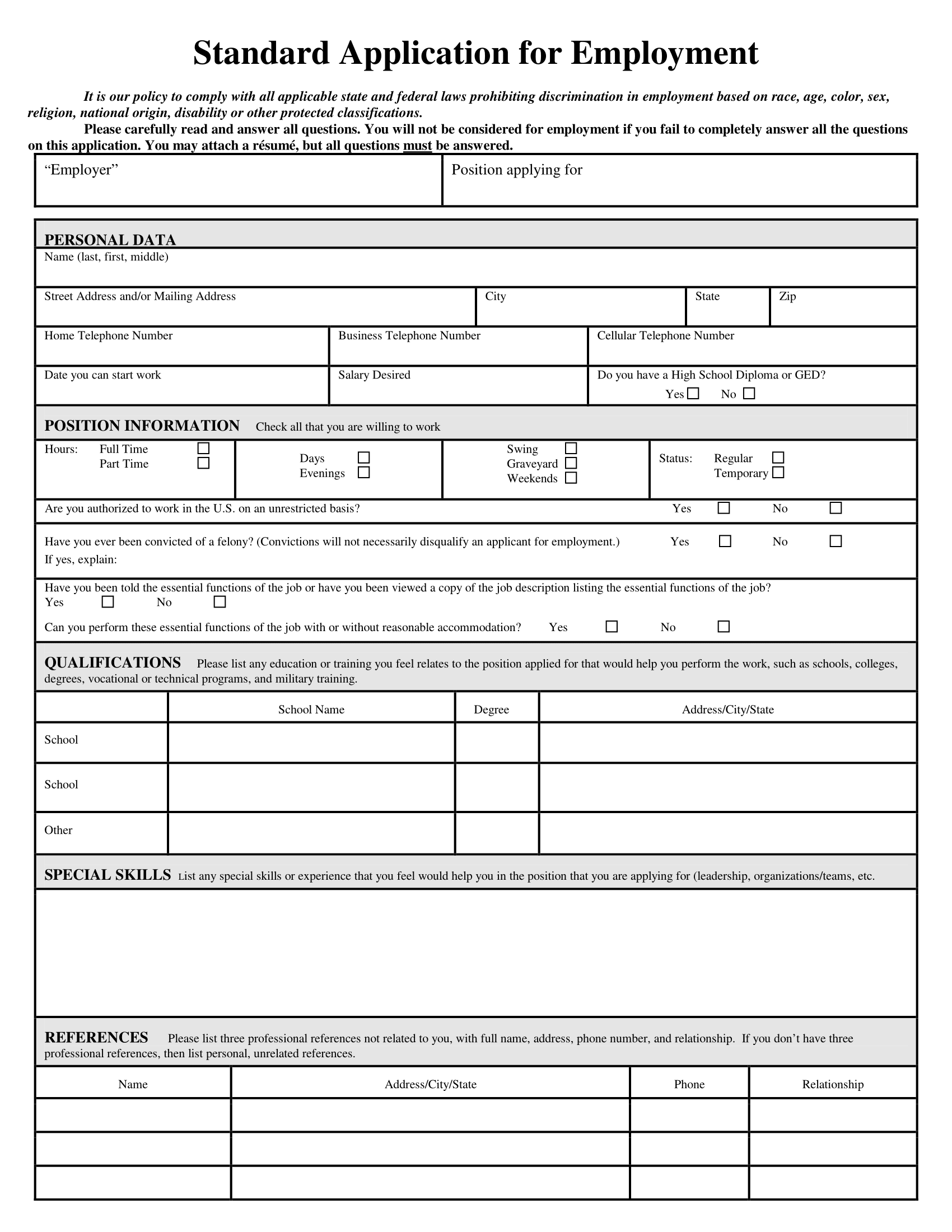 Simple Job Application 1